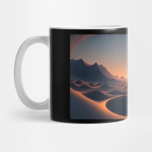 Beautiful scenery of landscapes from Sand dune with the sun Mug